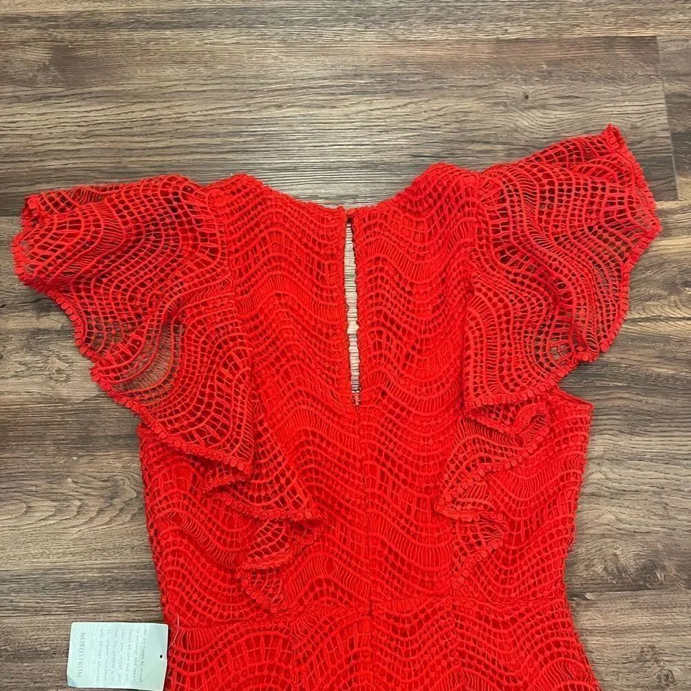 Chelsea28 Red Ruffle Mini Dress - Picture 11 of 12